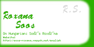 roxana soos business card